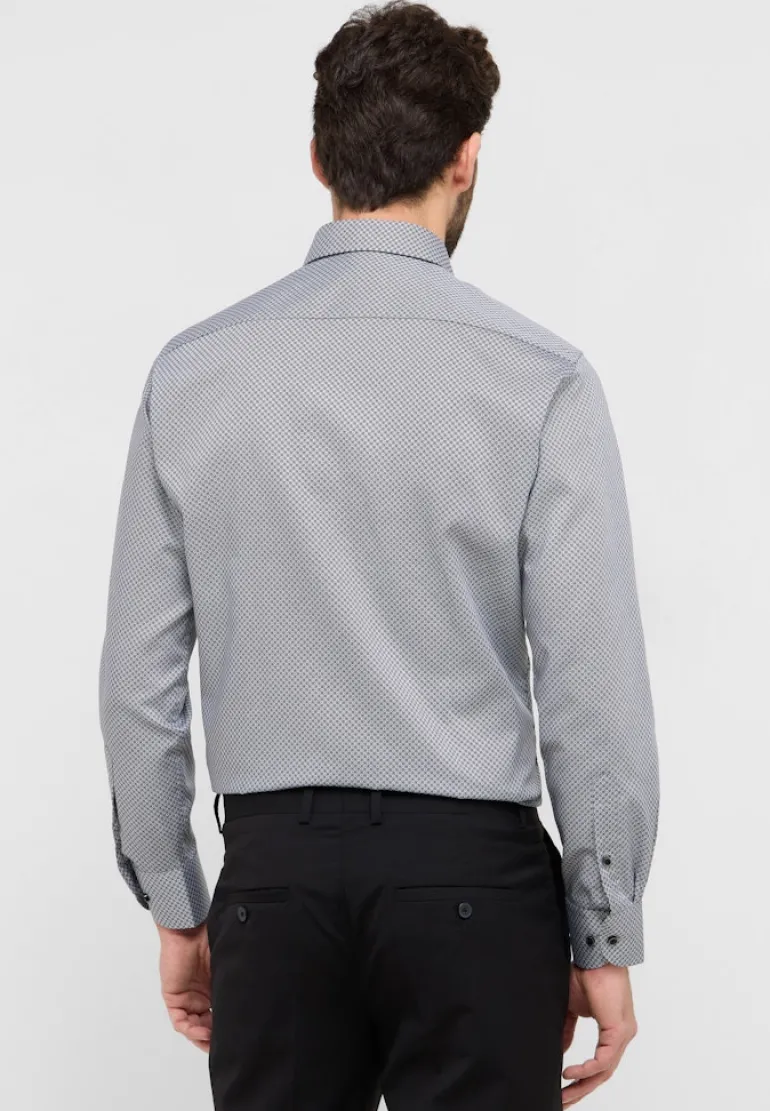 Hemd Twill Langarm grau