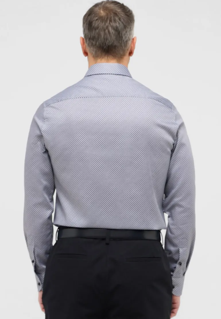 Hemd Twill Langarm grau