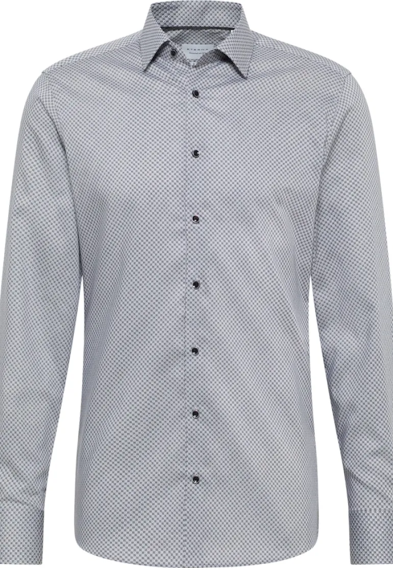 Hemd Twill Langarm grau
