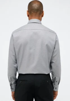 Hemd Twill Langarm grau