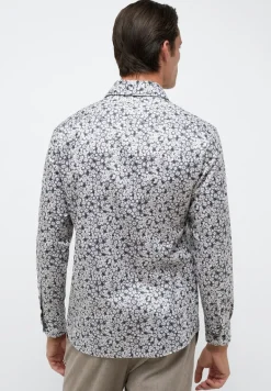 Hemd Twill Langarm grau