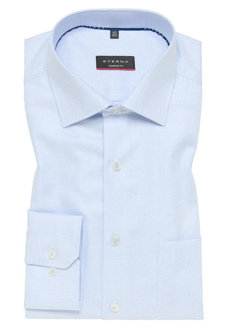 Hemd Twill Langarm hellblau