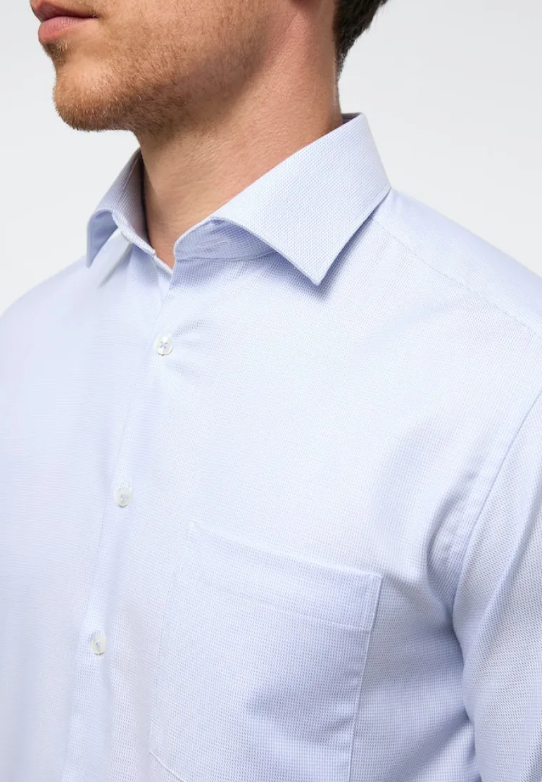 Hemd Twill Langarm hellblau