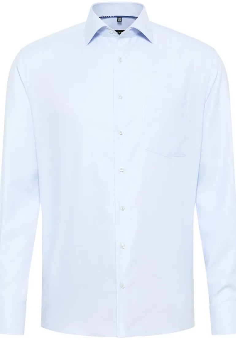 Hemd Twill Langarm hellblau