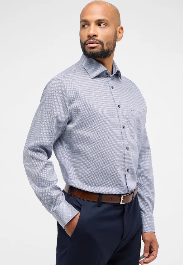 Hemd Twill Langarm hellblau