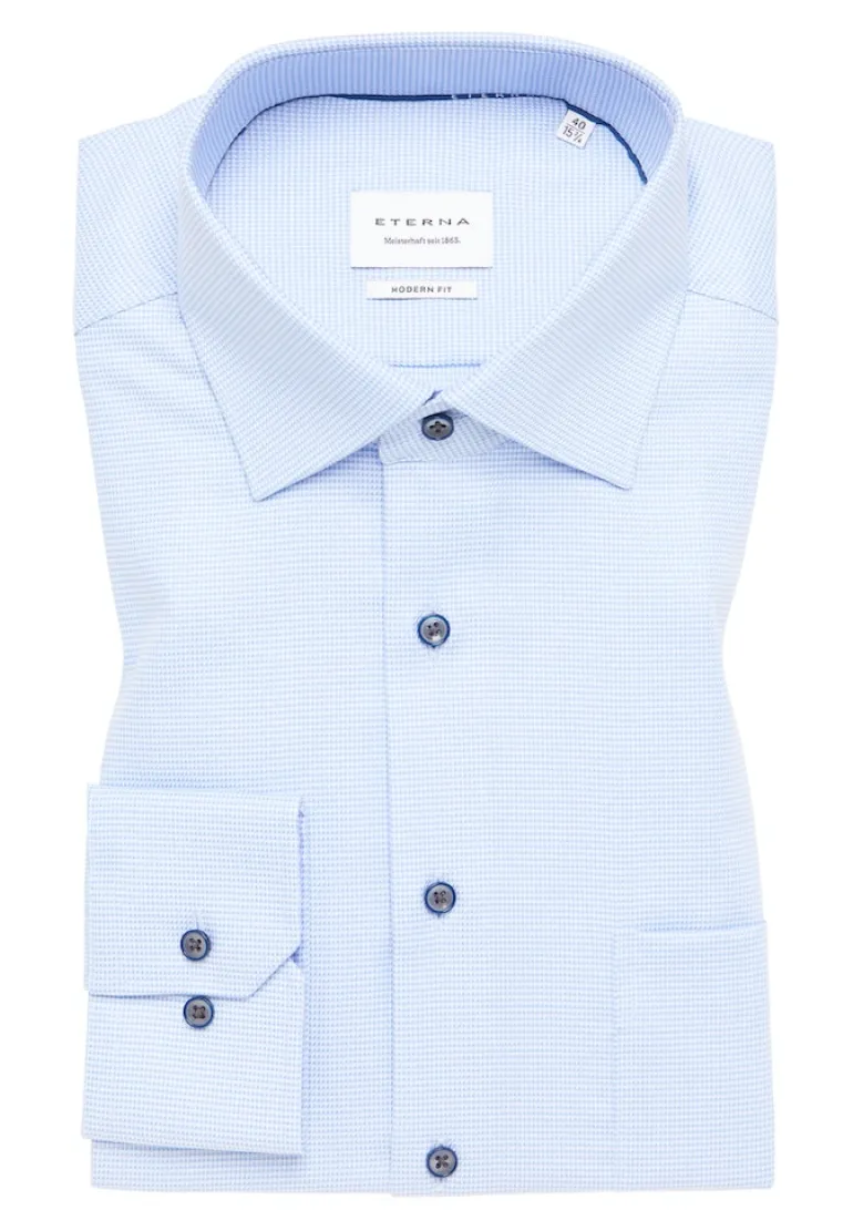 Hemd Twill Langarm hellblau