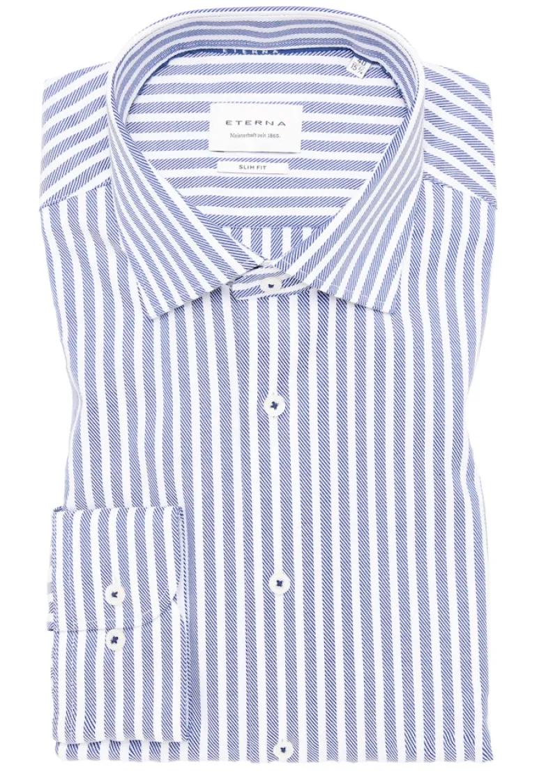 Hemd Twill Langarm rauchblau