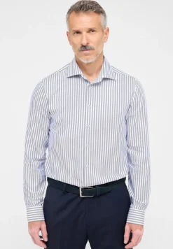 Hemd Twill Langarm rauchblau