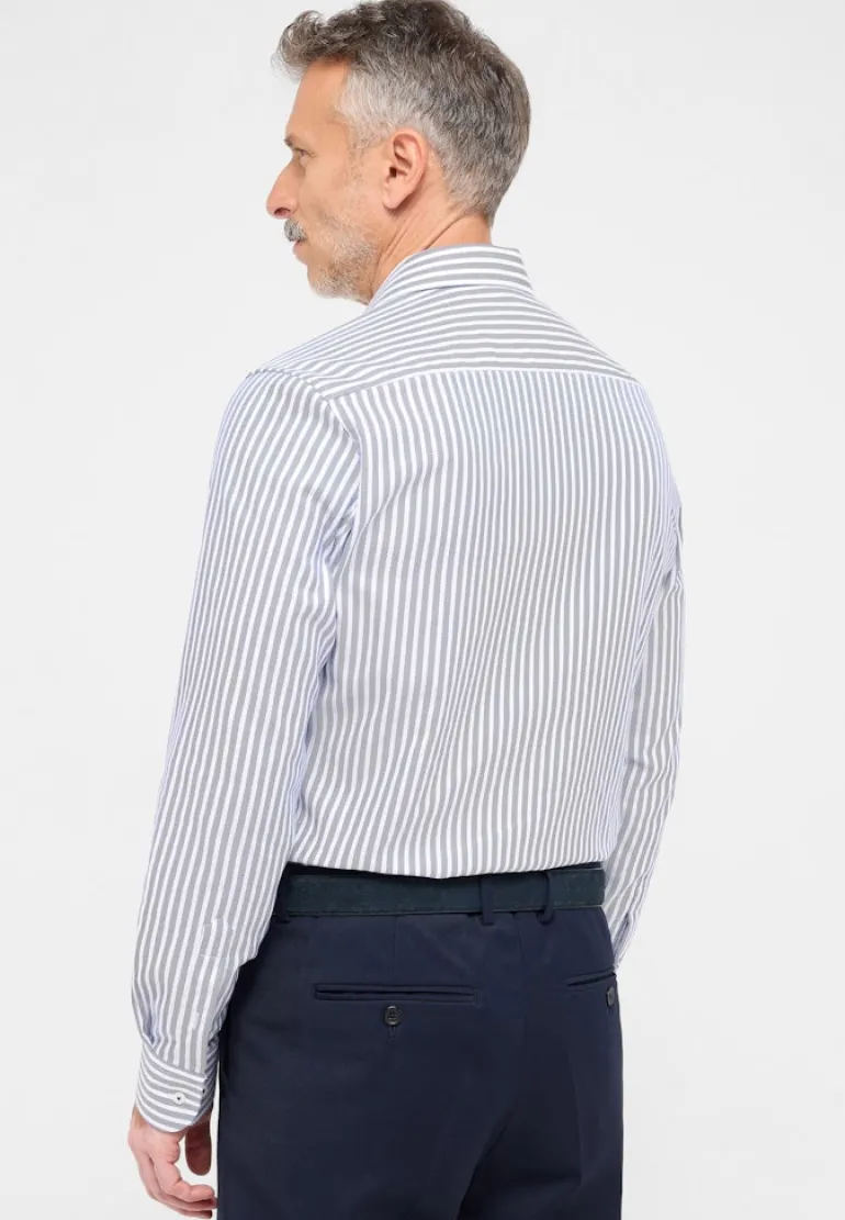 Hemd Twill Langarm rauchblau