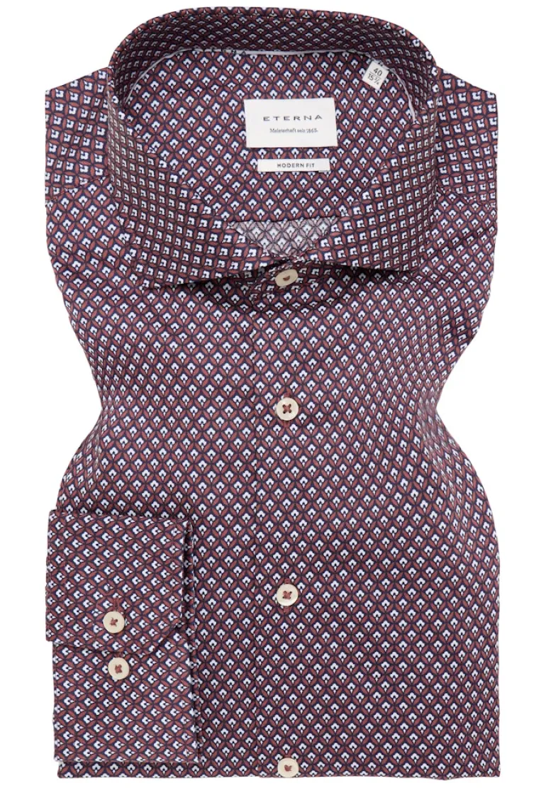 Hemd Twill Langarm rot