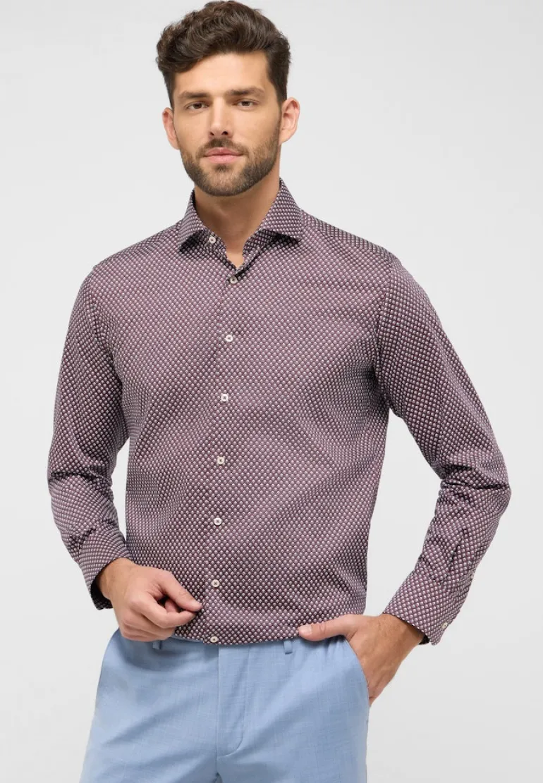 Hemd Twill Langarm rot