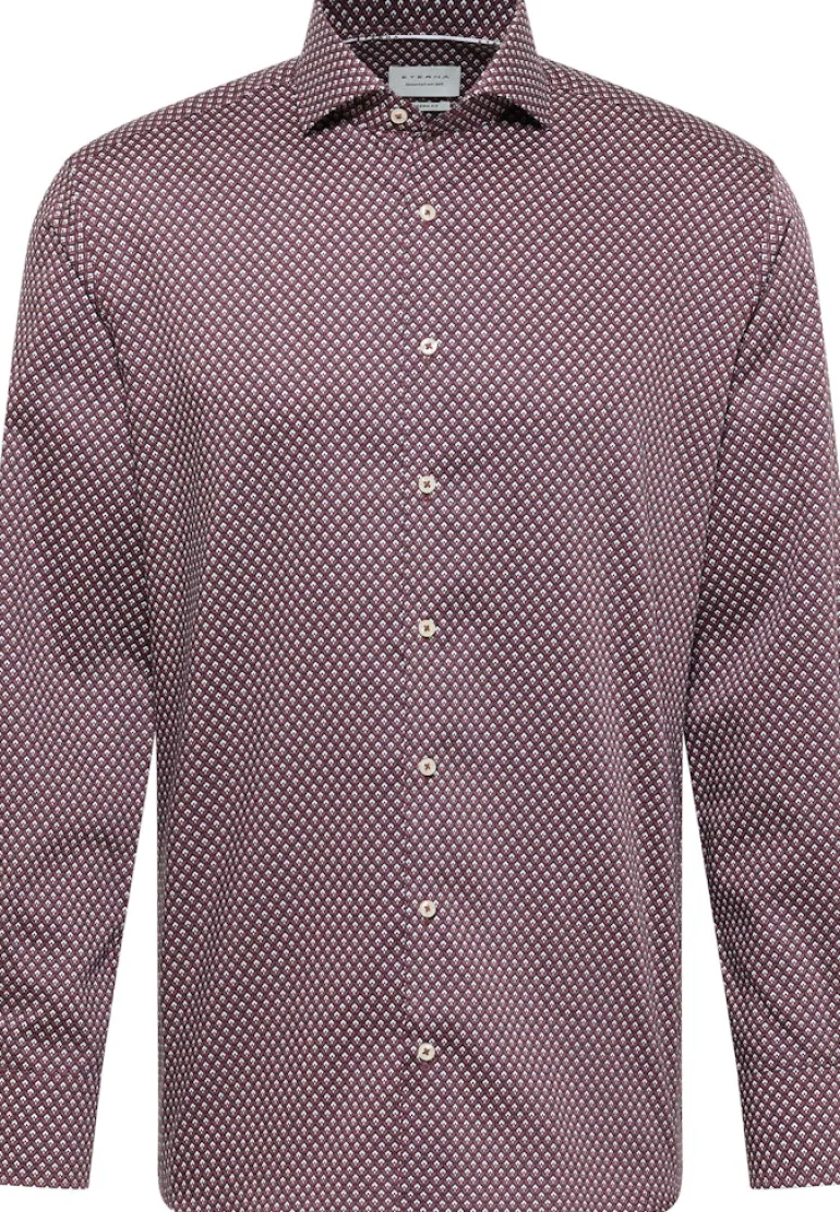 Hemd Twill Langarm rot