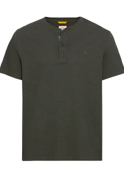 Henley T-Shirt aus reiner Baumwolle leaf green