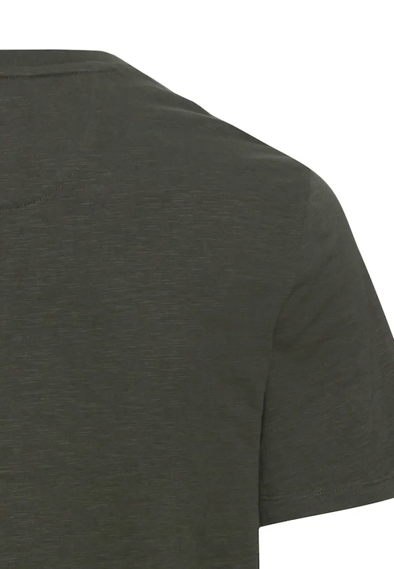 Henley T-Shirt aus reiner Baumwolle leaf green