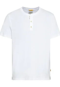 Henley T-Shirt aus reiner Baumwolle white