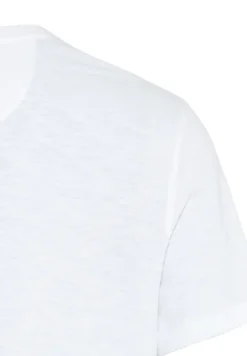 Henley T-Shirt aus reiner Baumwolle white