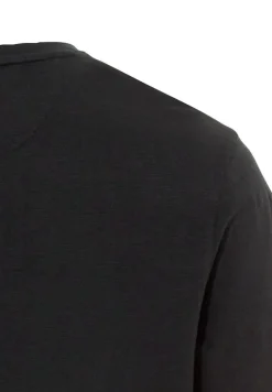 Henley T-Shirt aus reiner Baumwolle asphalt