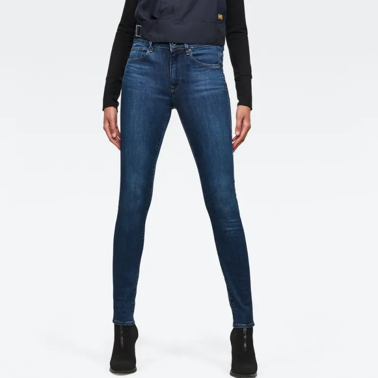 3301 High Skinny Wmn NEW medium blue aged