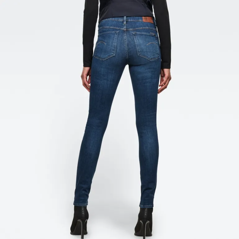 3301 High Skinny Wmn NEW medium blue aged