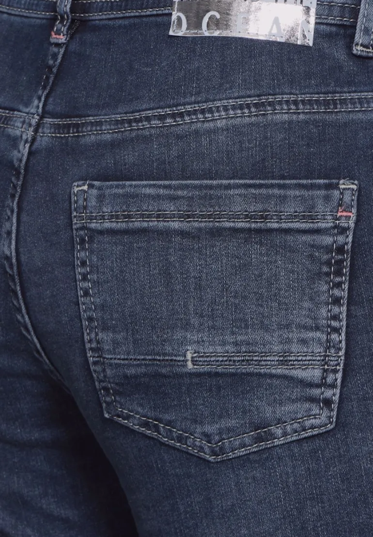 High Waist Jeans mid blue used wash