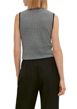 Hochgeschlossenes Stricktop schwarz