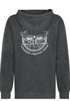 Hoodie mit Backprint anthracite grey