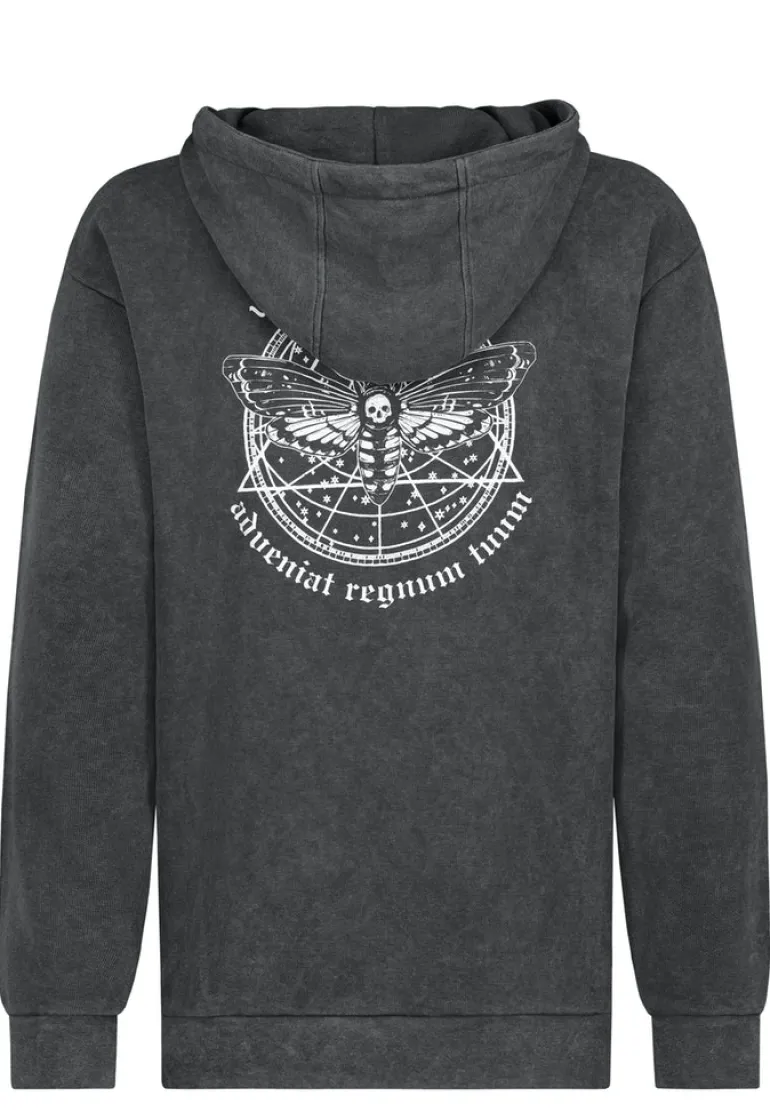 Hoodie mit Backprint anthracite grey