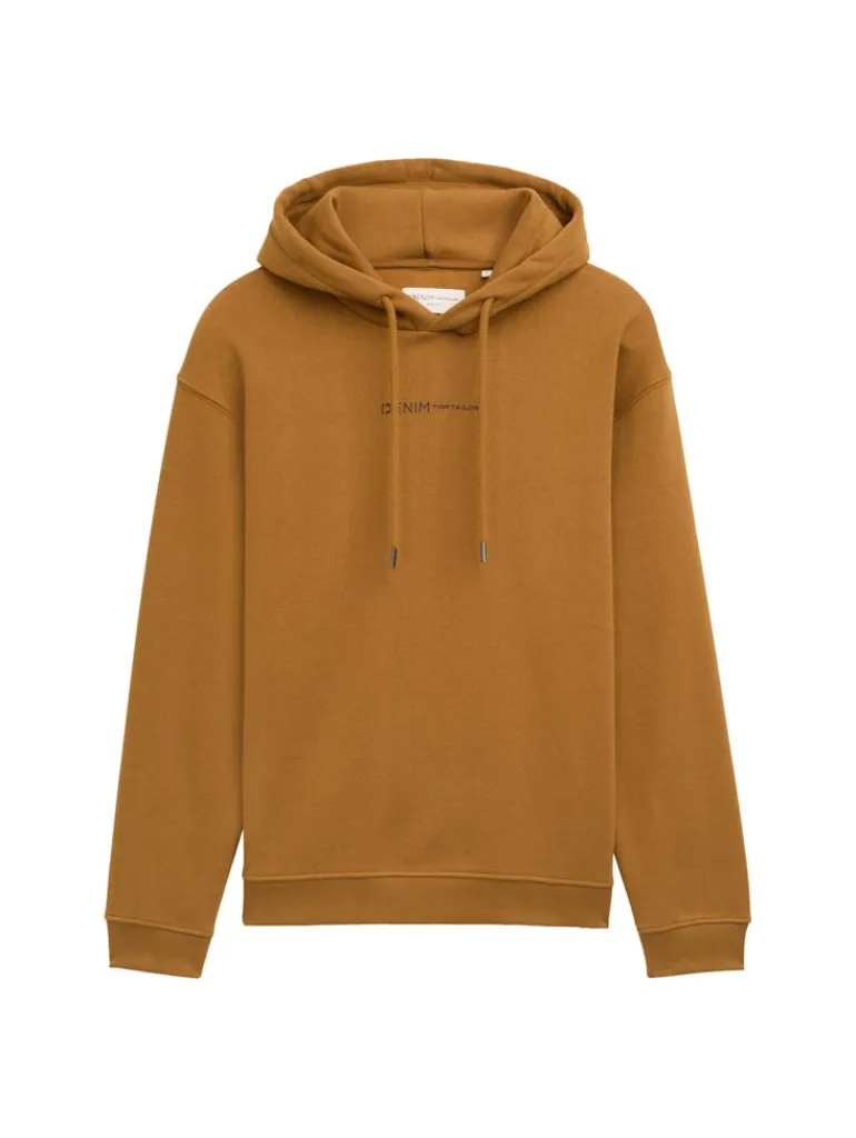 Hoodie mit Bio-Baumwolle deep cognac