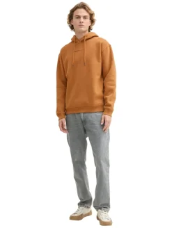 Hoodie mit Bio-Baumwolle deep cognac