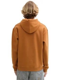 Hoodie mit Bio-Baumwolle deep cognac
