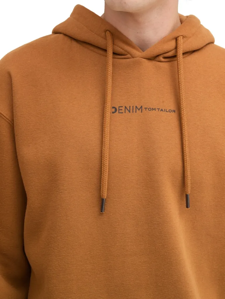 Hoodie mit Bio-Baumwolle deep cognac