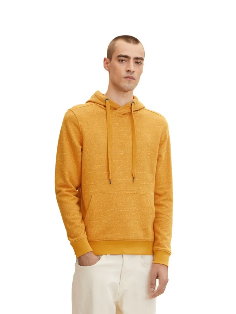 Hoodie mit feinen Streifen flame brown injected stripe