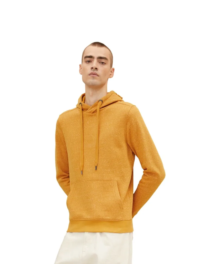 Hoodie mit feinen Streifen flame brown injected stripe