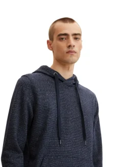 Hoodie mit feinen Streifen navy offwhite inject stripe