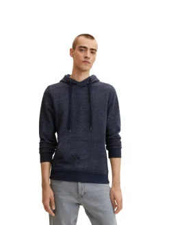 Hoodie mit feinen Streifen navy offwhite inject stripe