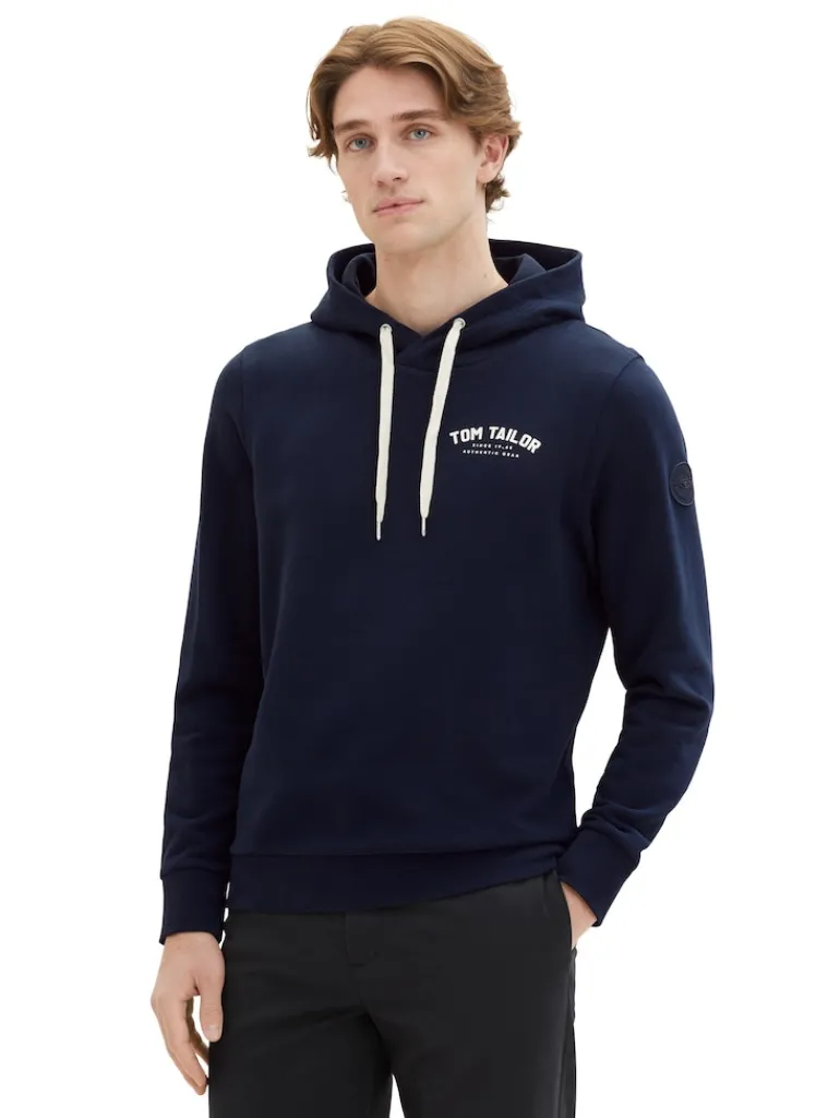 Hoodie mit Logo Print sky captain blue