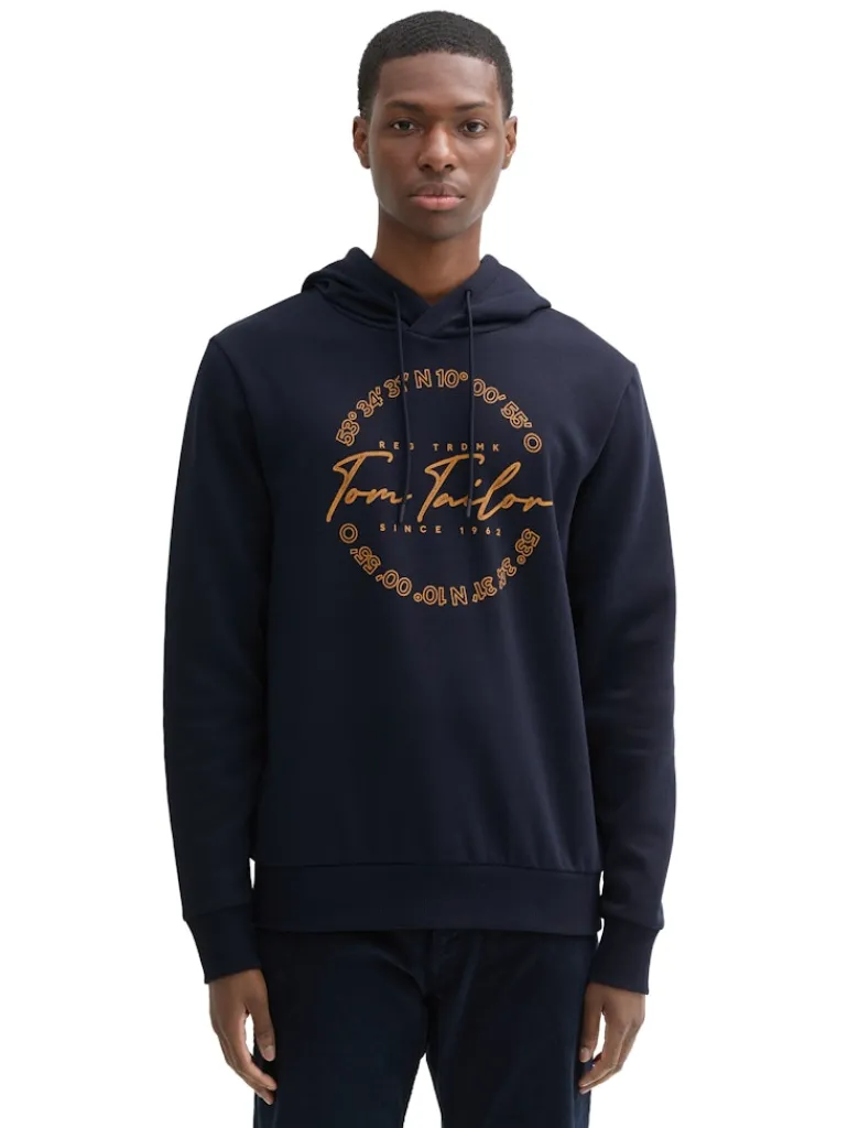 Hoodie mit Logo Print sky captain blue
