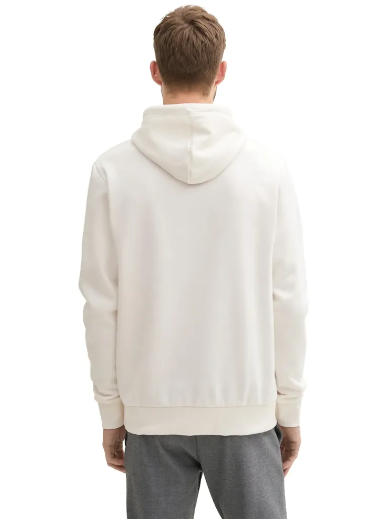 Hoodie mit Logo Print soft vanilla melange