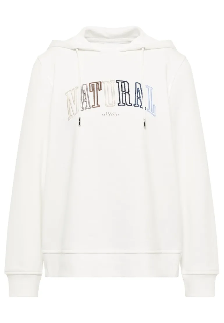 Hoodie mit Wording vanilla white