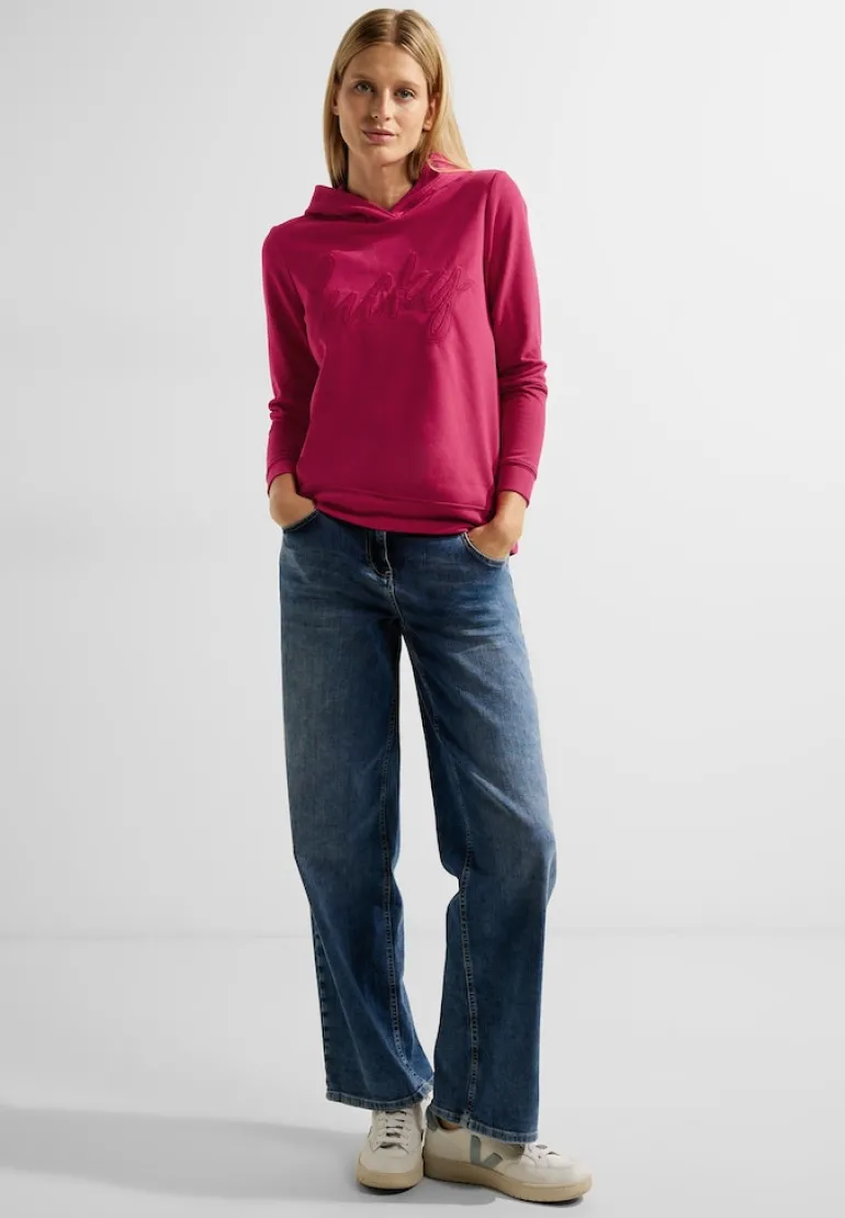 Hoodie Shirt mit Wording cosy coral