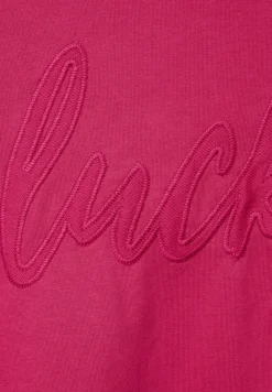 Hoodie Shirt mit Wording cosy coral