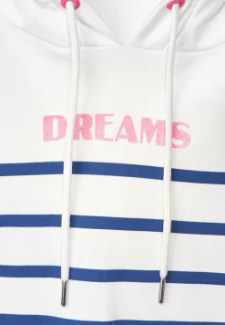 Hoodie Streifenshirt vanilla white