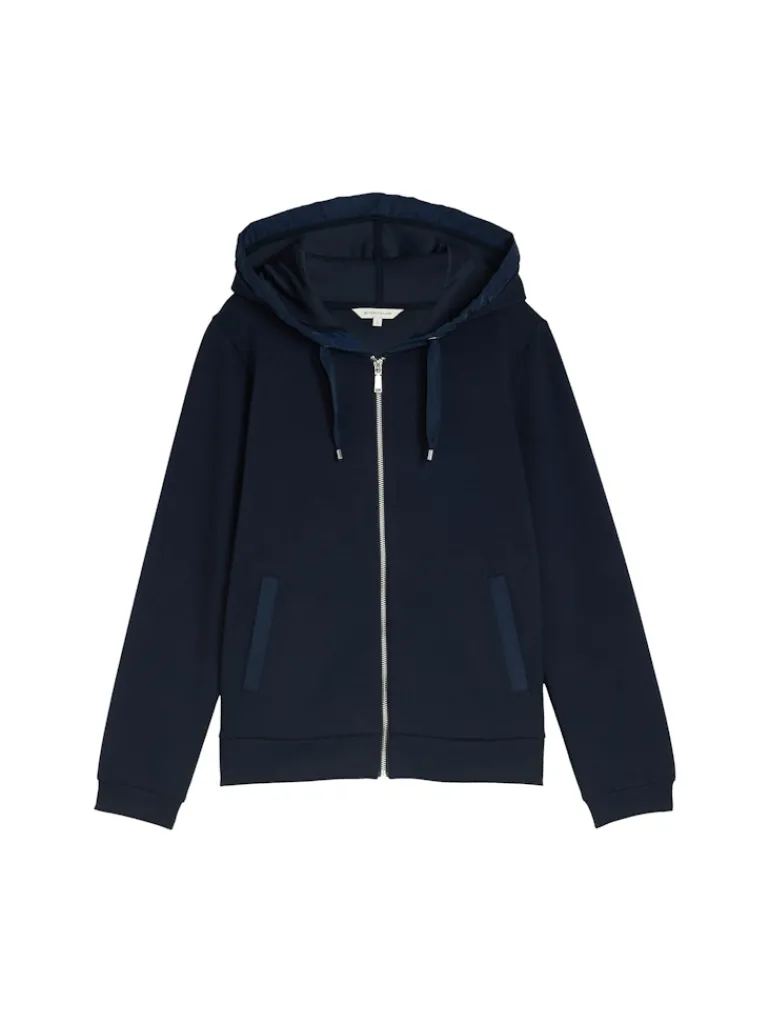 Hoodie Sweatjacke aus Scuba sky captain blue