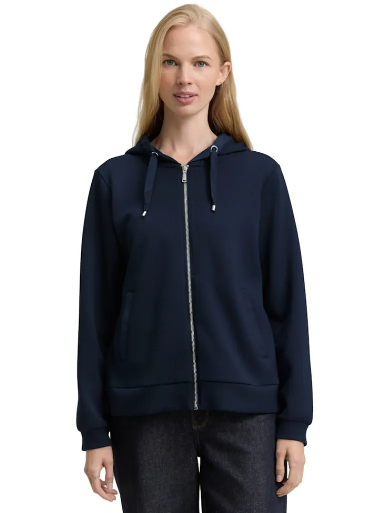 Hoodie Sweatjacke aus Scuba sky captain blue