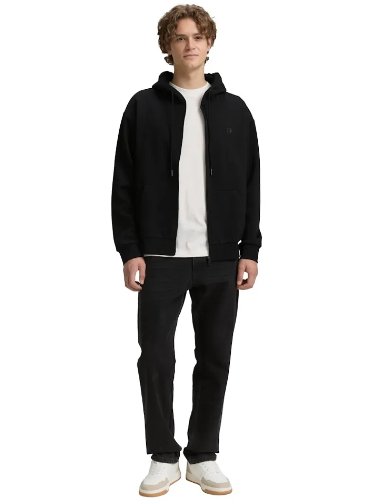 Hoodie Sweatjacke mit Logo-Print black