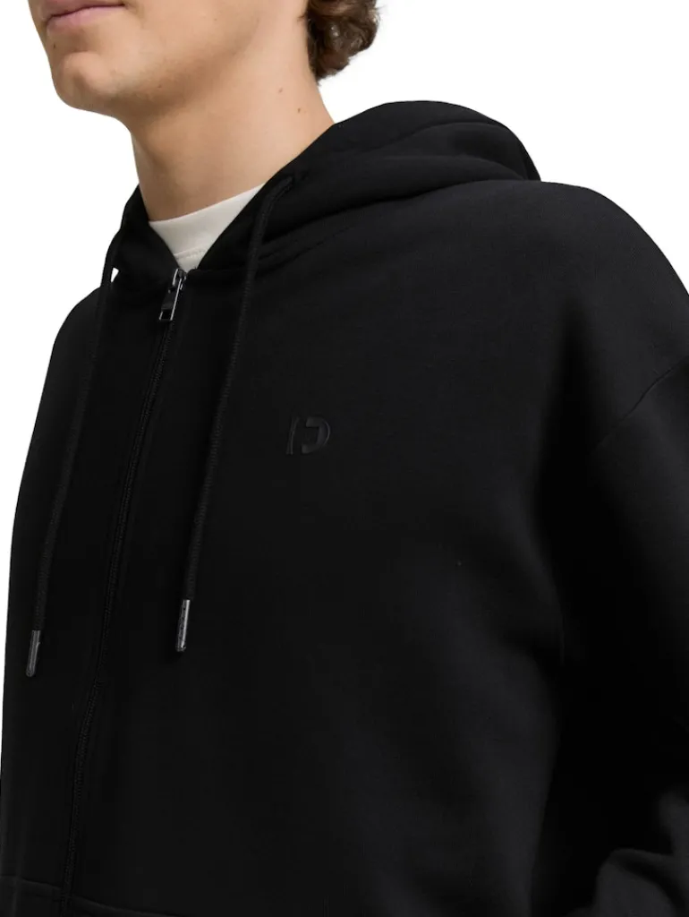 Hoodie Sweatjacke mit Logo-Print black