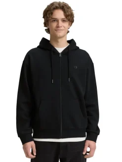 Hoodie Sweatjacke mit Logo-Print black