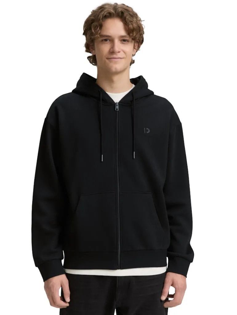 Hoodie Sweatjacke mit Logo-Print black