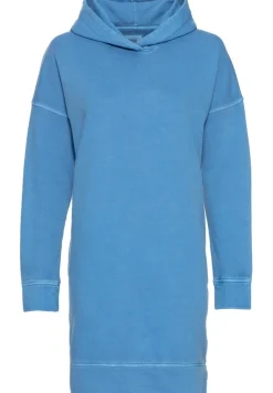 Hoodie Sweatkleid aus Organic Cotton aqua blue
