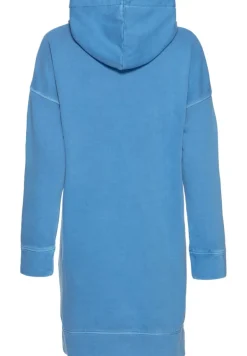 Hoodie Sweatkleid aus Organic Cotton aqua blue